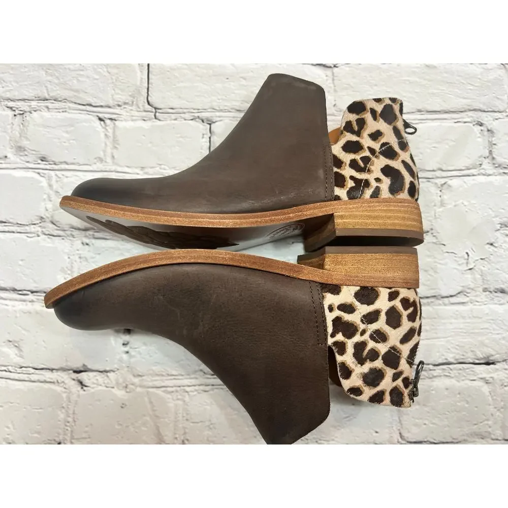 NEW Kork Ease Renny Booties brown Animal Print size 8 Calf Hair & Leather - Picture 3 of 12
